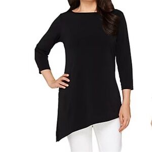 NWOT Susan Graver Liquid Knit 3/4-Sleeve Tunic